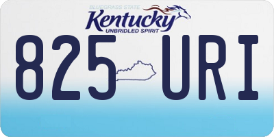 KY license plate 825URI