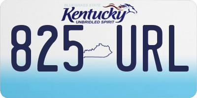 KY license plate 825URL