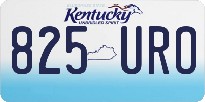 KY license plate 825URO