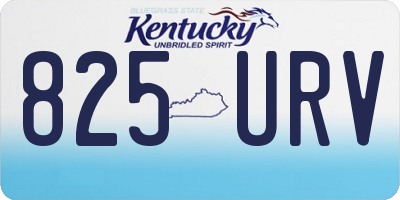 KY license plate 825URV