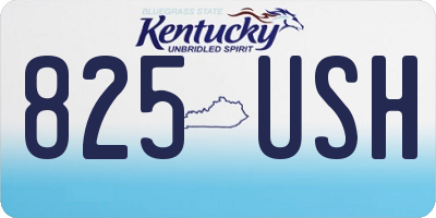 KY license plate 825USH