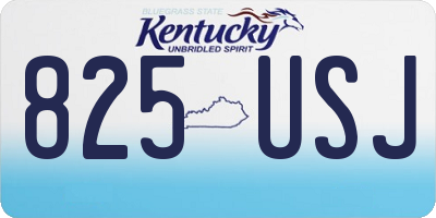 KY license plate 825USJ