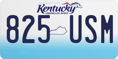 KY license plate 825USM