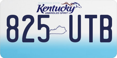 KY license plate 825UTB
