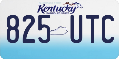 KY license plate 825UTC