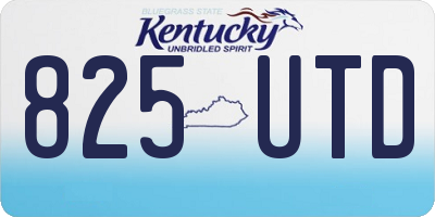 KY license plate 825UTD