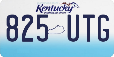 KY license plate 825UTG