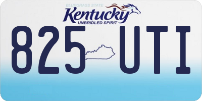 KY license plate 825UTI