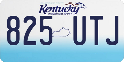 KY license plate 825UTJ