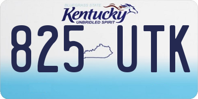 KY license plate 825UTK