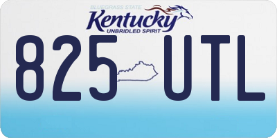 KY license plate 825UTL
