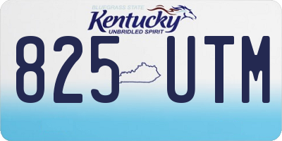 KY license plate 825UTM