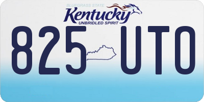 KY license plate 825UTO