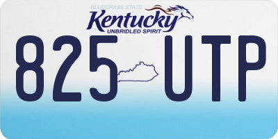 KY license plate 825UTP