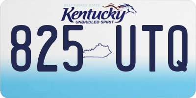KY license plate 825UTQ