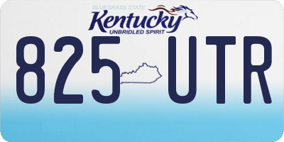 KY license plate 825UTR