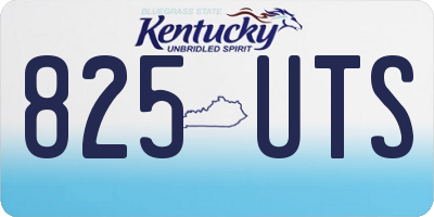 KY license plate 825UTS