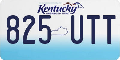 KY license plate 825UTT