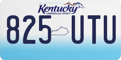 KY license plate 825UTU