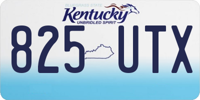 KY license plate 825UTX