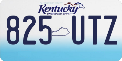 KY license plate 825UTZ