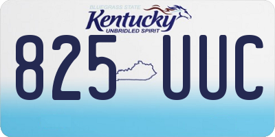 KY license plate 825UUC