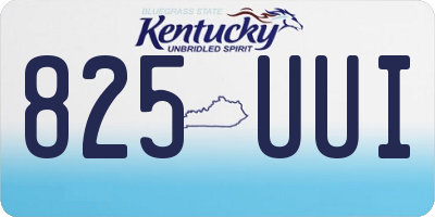 KY license plate 825UUI