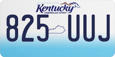 KY license plate 825UUJ