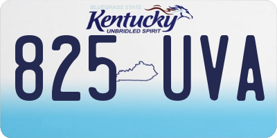 KY license plate 825UVA