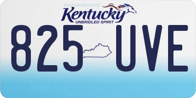 KY license plate 825UVE