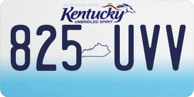 KY license plate 825UVV