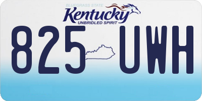 KY license plate 825UWH