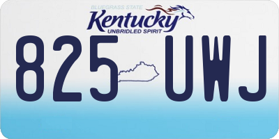 KY license plate 825UWJ