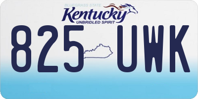 KY license plate 825UWK