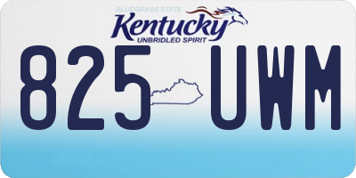 KY license plate 825UWM