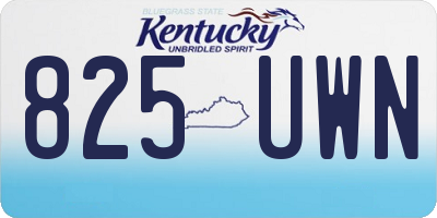 KY license plate 825UWN