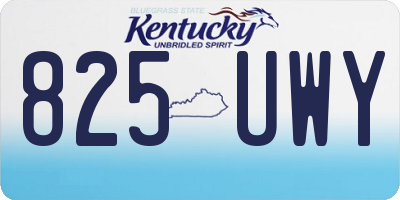 KY license plate 825UWY