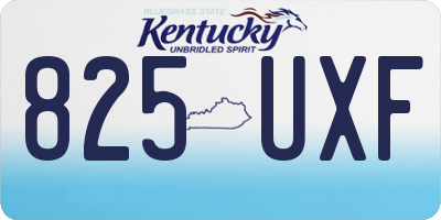 KY license plate 825UXF