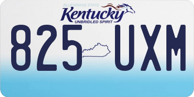 KY license plate 825UXM