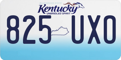 KY license plate 825UXO