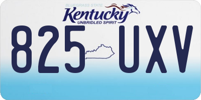 KY license plate 825UXV