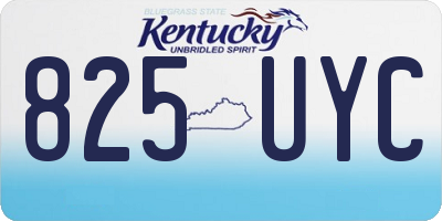 KY license plate 825UYC