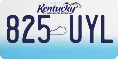 KY license plate 825UYL