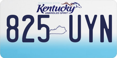 KY license plate 825UYN