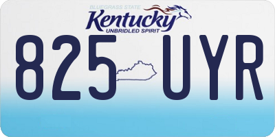 KY license plate 825UYR