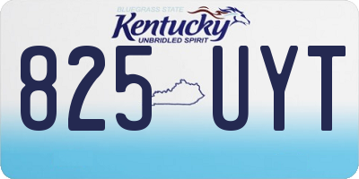 KY license plate 825UYT