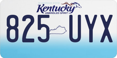 KY license plate 825UYX