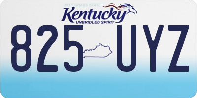 KY license plate 825UYZ