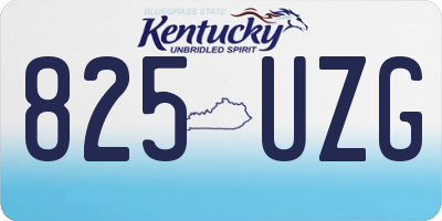 KY license plate 825UZG