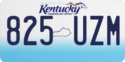 KY license plate 825UZM